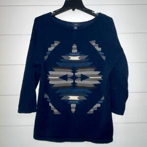 Women’s Chaps Aztec Sweater XL runs small possibly a large.